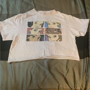 Disney Women's Crop Top - Light Pink with Character Graphics